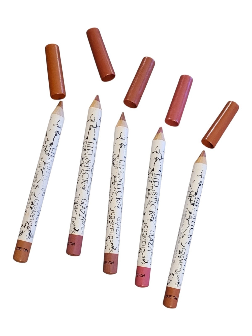 Creamy Neutral Lip Liner Pencil Set - 5-Piece Nude & Pink Shades